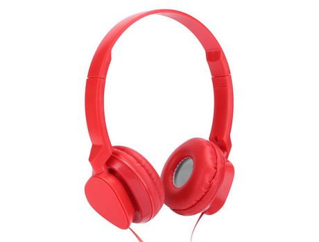 Auriculares Estéreo con Micrófono Auriculares para Smartphone/PC/Computadora Auriculares con Calidad de Sonido Estéreo Rojo
