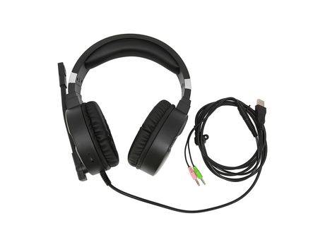 Auriculares para juegos 7,1 sonido envolvente espacial con micrófono con cancelación de ruido iluminación Led RGB auriculares para juegos para Pc