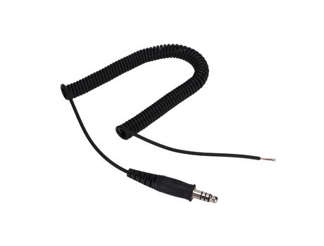 Cable de resorte, Cable adaptador de resorte de repuesto DIY, auriculares de aviación, U-174/U, conector militar, longitud del Cable de 40cm
