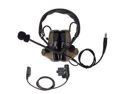 Auriculares militares Active Electronic Noise Cancelling 7.1mm Plug Orejeras con U94 PTT para Motorola GP338 GP-328 GP-340 GP-380