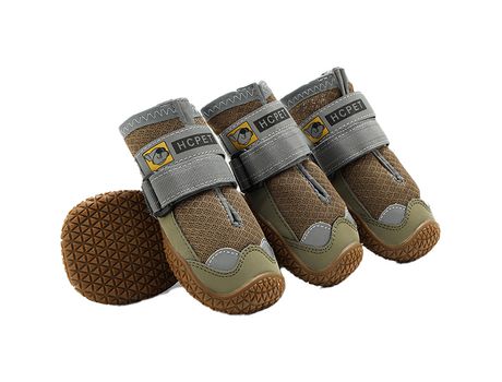 Zapatos Transpirables Para Perros Para Todo Tipo De Clima Zapatos Antideslizantes Para Cachorros Ctor De Patas Con Tiras Reflectantes ELKUAIE 5#