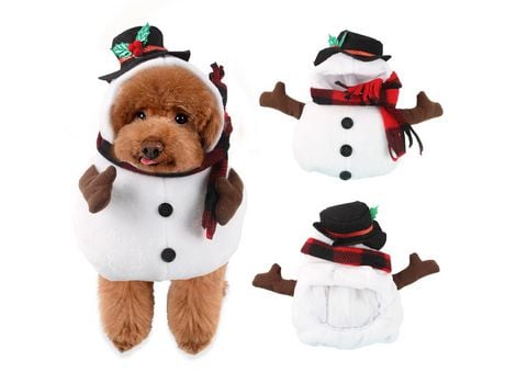 Disfraz De Muñeco De Nieve Para Mascotas Disfraz Divertido Para Perros Y Gatos Disfraz Vertical Para Mascotas ELKUAIE s