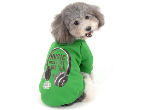 Ropa Para Mascotas Pequeño Y Genial Para Mascotas Patrón De Auriculares Genial Para Mascotas ELKUAIE xl