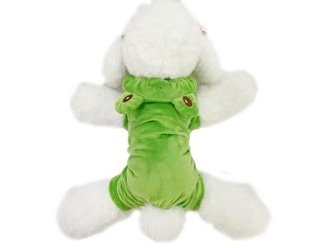Disfraz De Rana De Ciopelo Mascota Transfiguración Perro Disfraz De Cuatro Patas Vestido De Halloween ELKUAIE xs