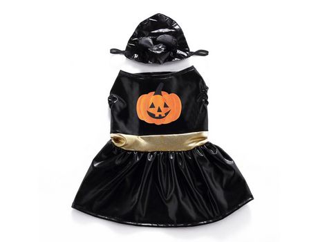 Disfraces De Halloween Para Perros Bonito Sombrero Negro Vestido De Disfraz De Perro Lindo Logotipo De Calabaza Ropa De Moda Para Mascotas ELKUAIE eu
