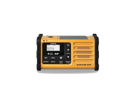 Radio exterior dab, radio fm de emergencia, cargador de batería, linterna, recargable, manivela, panel solar SANGEAN Survivor DAB