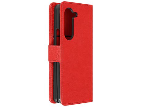 Carcasa Samsung Galaxy Z Fold 5 AVIZAR Tarjetero Soporte Vídeo Rojo