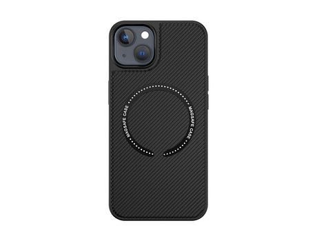 Caso iPhone 13 Pro Max INF de carregamento de Teléfono magnético de fibra de carbono Negro