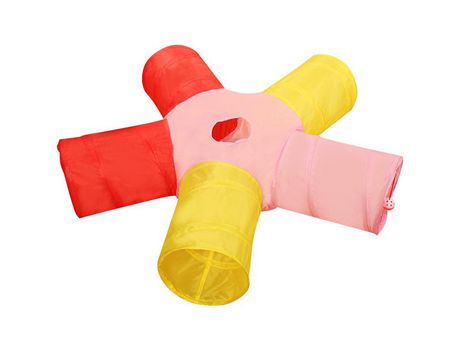 Túnel Para Gatos, Túneles De 5 Vías, Tienda Plegable Para Juegos De Gatos, Juguete Interactivo, Laberinto, Casa Para Gatos Con Bolas, St-2 ZMDECQNA