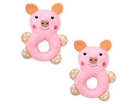 Paquete De 2 Juguetes De Peluche Para Perros Pequeños, Juguetes Para Masticar Para Cachorros Interactivos, Juguetes Para La Dentición De Perros, St...