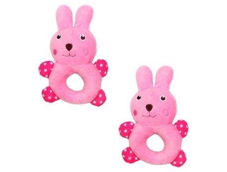 Paquete De 2 Juguetes De Peluche Para Perros Pequeños, Juguetes Para Masticar Para Cachorros Interactivos, Juguetes Para La Dentición De Perros, St...