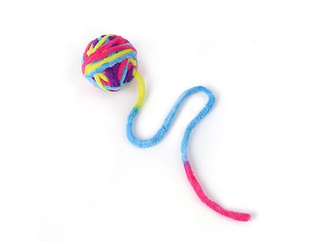 Bolas De Hilo De Lana Coloridas Campana Incorporada Para Gatos, Bola De Sonajero Peluda Para Entrenamiento De Gatitos Y Gatitos St-2 De Juego En In...