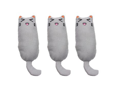 Juguetes Interactivos De Peluche Para Gatos Juguetes Para Masticar Gatos De Dibujos Animados Lindos Juguetes Entretenidos Para Gatos, Gris ZMDECQNA...