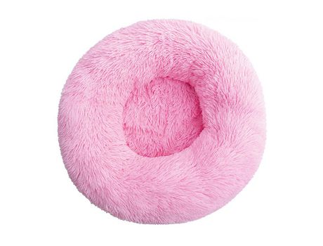 Cama Para Mascotas Suave Y Esponjosa Con Fondo Antideslizante, Cama Redonda Para Calmar Y Calentar Donas, Rosa -St2, Diámetro 40 Cm ZMDECQNA