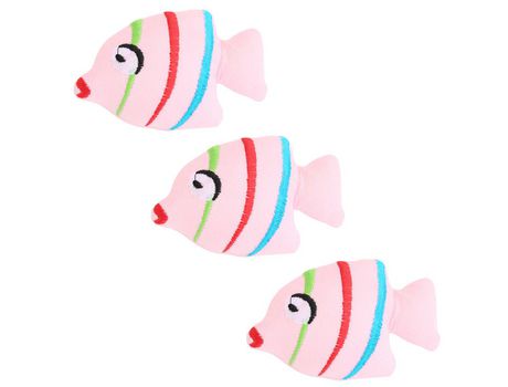 Paquete De 3 Juguetes Para Gatos Con Forma De Pez Para Masticar Gatos De Interior, Lindos Animales De Peluche, Juguete Para Gatos, Rosa ZMDECQNA