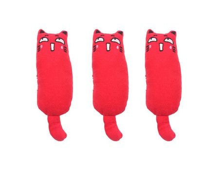 Juguetes Interactivos De Peluche Para Gatos Juguetes Para Masticar Gatos De Dibujos Animados Lindos Juguetes Entretenidos Para Gatos, Rojo ZMDECQNA...