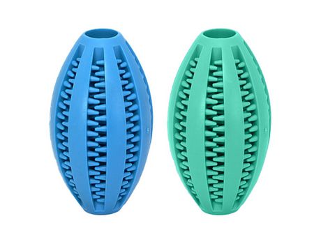 Paquete De 2 Bolas Ovaladas Para La Dentición Resistentes A Las Mordeduras No Tóxicas Para Perros, Alimentador De Golosinas Para Alimentos Para Mas...