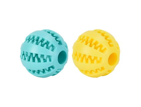 Paquete De 2 Bolas Duraderas Para Masticar Perros Iq Puzzle Para Limpieza De Dientes De Perros/Masticación/Dispensación De Golosinas, Estilo 2, 6 C...