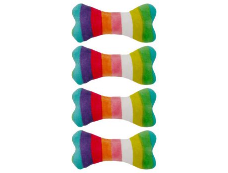 Juguetes Chirriantes Para Perros De Peluche, Paquete De 4 Juguetes Para Masticar Con Forma De Hueso Para Perros Pequeños, St-2 ZMDECQNA