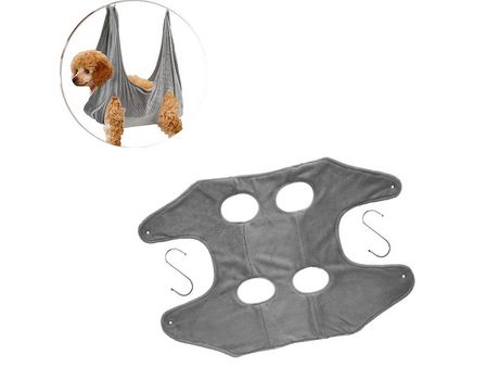 Hamaca De Aseo Para Perros, Arnés De Aseo Para Perros, Hamaca De Aseo Para Mascotas Para Perros Y Gatos, Gris, S ZMDECQNA