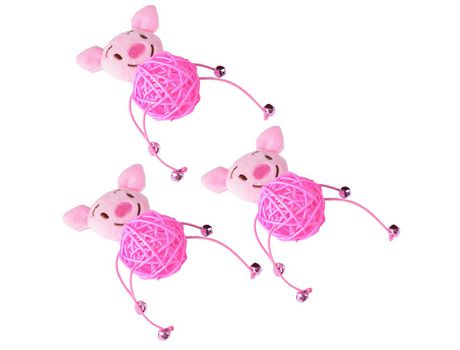 Bonito Gatito De Peluche Con Bola De Madera, Juguetes Interactivos Para Gatos Para Interior St-2 ZMDECQNA