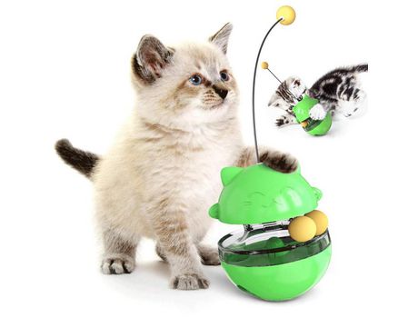 Juguete Para Mascotas Tumbler, Bola De Juguetes Dispensadora De Comida Interactiva Para Perros, Verde, St-7 ZMDECQNA