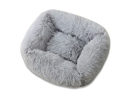 Camas Para Gatos Para Gatos De Interior, Cojín Para Mascotas De Felpa Suave Donut Lavable, Gris Claro, S ZMDECQNA