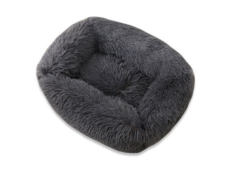 Camas Para Gatos Para Gatos De Interior, Cojín Para Mascotas De Felpa Suave Donut Lavable, Gris, S ZMDECQNA