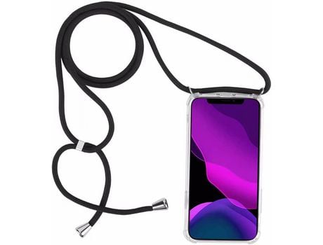 Funda con Cordón para Xiaomi Redmi Note 11 Pro+, Redmi Note 11 Pro Plus 5G HONGWE. Negro