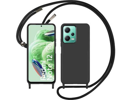 Funda con Cordón para Xiaomi Redmi Note 12 5G, Redmi X5 5G HONGWE. Textura Suave