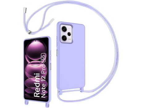 Funda con Cordón para Xiaomi Redmi X5 Pro 5G, Redmi Note 12 Pro 5G HONGWE. Textura Suave