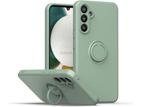 Funda con Cordón para Samsung Galaxy 5/A14 HONGWE. Selicona Verde