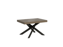 Mesa extensible Volantis gris paloma 120/380x90 cm con patas antracita Itamoby