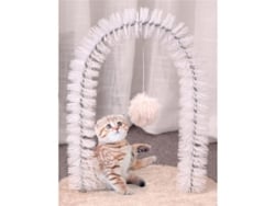 2026-brinquedo Para Gatos Escova De Arranhar Arco Suave Com Corda Material Plush Lavável Suprimento Para Animais De Estimação Bege