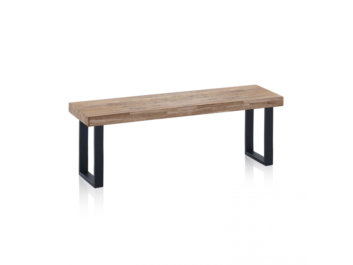 Banco Loft Roble Honey - Negro 120 x 47 x 34 cm