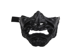 Máscara De Demonio Japonesa Hanya Prajna, Media Cara, Accesorios De Resina Para Cosplay De Halloween