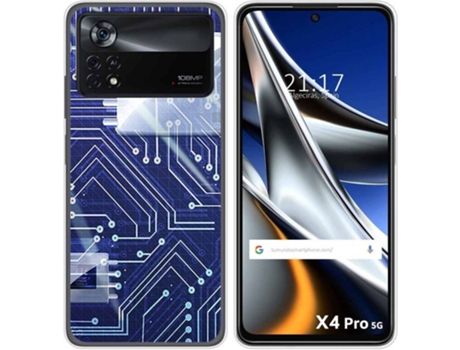 Carcasa para Xiaomi Poco X4 Pro 5G TUMUNDOSMARTPHONE Dibujos Circuito Multicolor