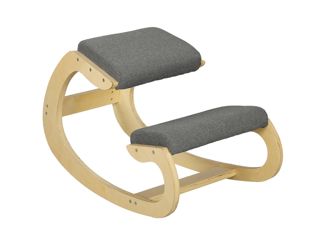 Silla de oficina ajustable gris claro sin brazos