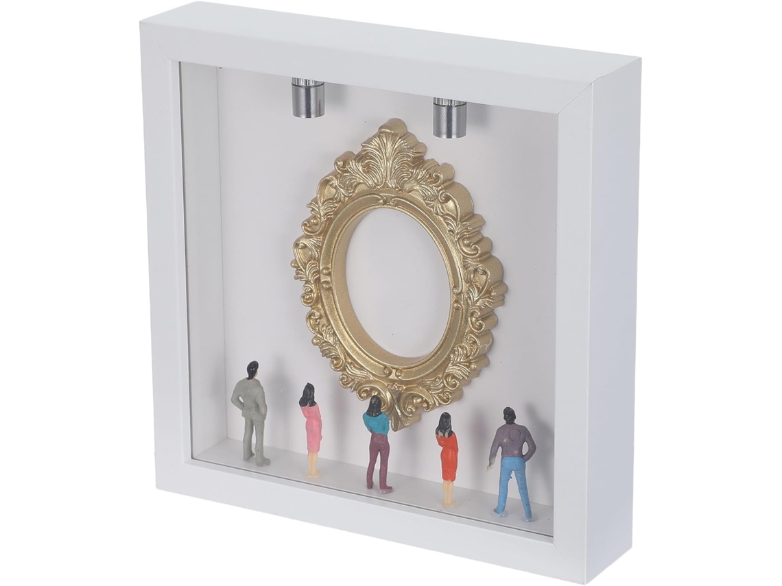 Juego Marcos Fotos Vintage Blancos Madera Plástico Armar Elegante Marco Miniatura Protección Polvo Daños Bodas