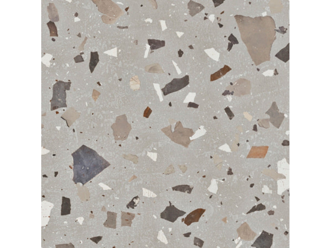 Baldosa Porcelánica Terrazo 60x60x1 Cm / Gris Natural / Palet 144 Un