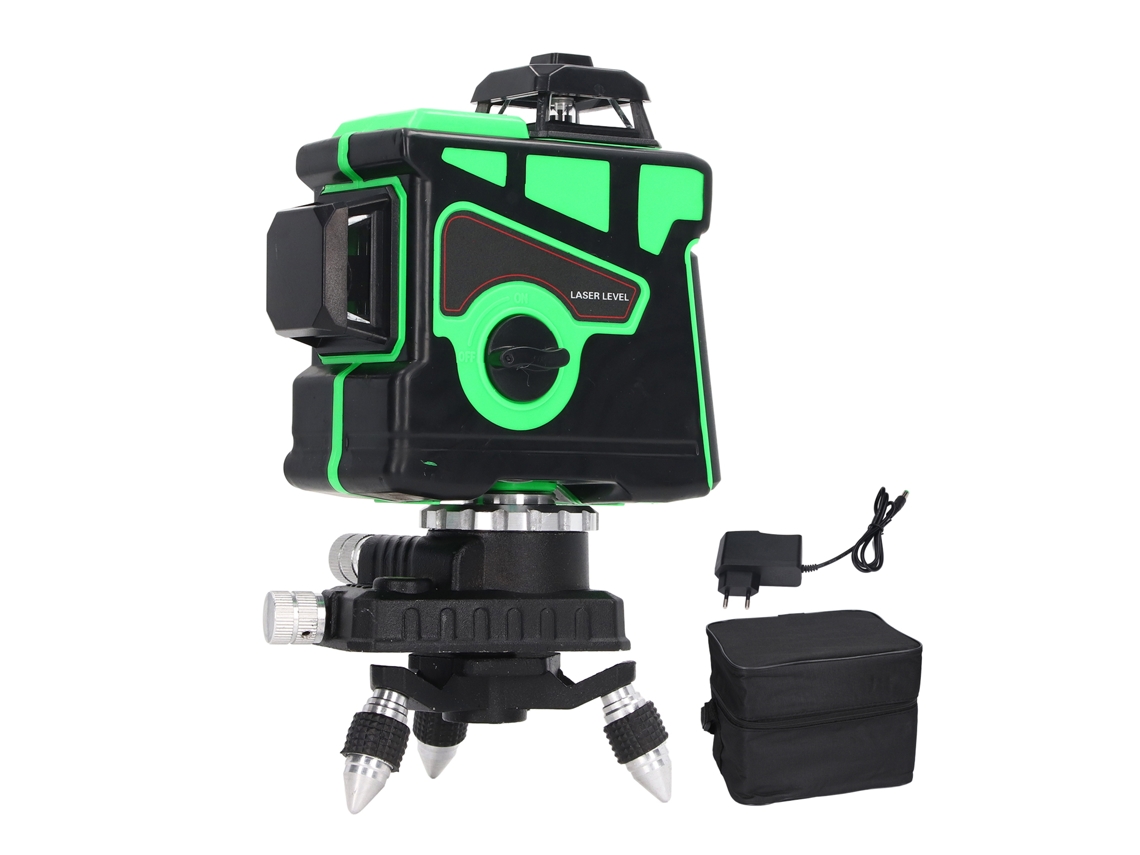 Nivel Láser 3d De Haz Verde De 12 Líneas, Autonivelante, Ip54, Herramienta De Precisión