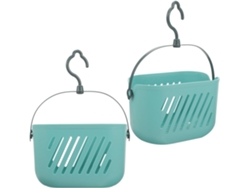 Piezas, Para Té, Para Cocina, Cesta De Almacenamiento De Pared Para Cocina Y Baño, Para Colgar En Plástico Con Ganchos.