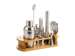 Juego de coctelera de 11 piezas con soporte de almacenamiento, utensilios de bar profesionales DIGITALLAB (350 ml)