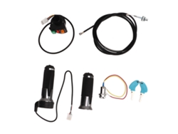 Kit De Puños Antideslizantes Para El Acelerador Con Freno De Tambor Y Llave De Encendido Para Bicicleta/scooter Eléctrico.