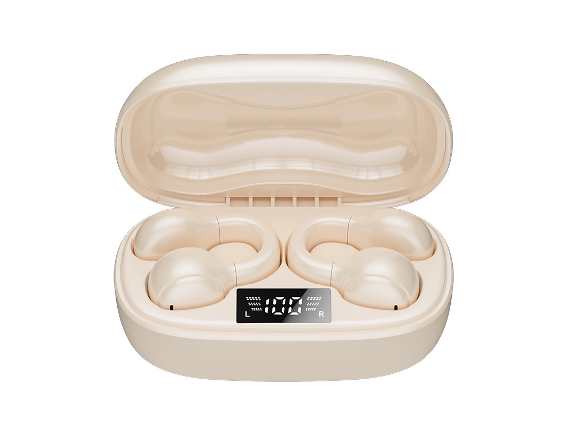 Auriculares Inalámbricos Deportes Conducción Ósea Reducción Ruido Ultra YIZHOOD Bluetooth Beige