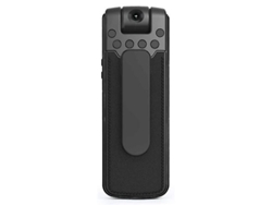 Cámara espía con audio Full HD 1080p y detección de movimiento PIR, ideal para oficinas, policía, conferencias, ciclismo y senderismo Bestvite (negra)