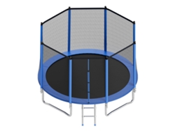 Trampolín De Exterior Succebuy 366 X 256 Cm Cama Elástica Para Niños Postes Rectos