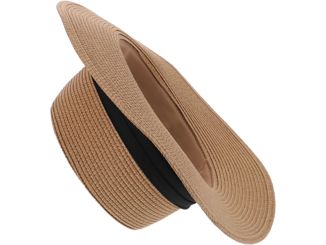 Sombrero De Paja De Ala Ancha Para Mujer Con Protección Uv.