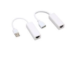 Adaptador de extensión de cable Ethernet, extensor USB 2.0, convertidor RJ45