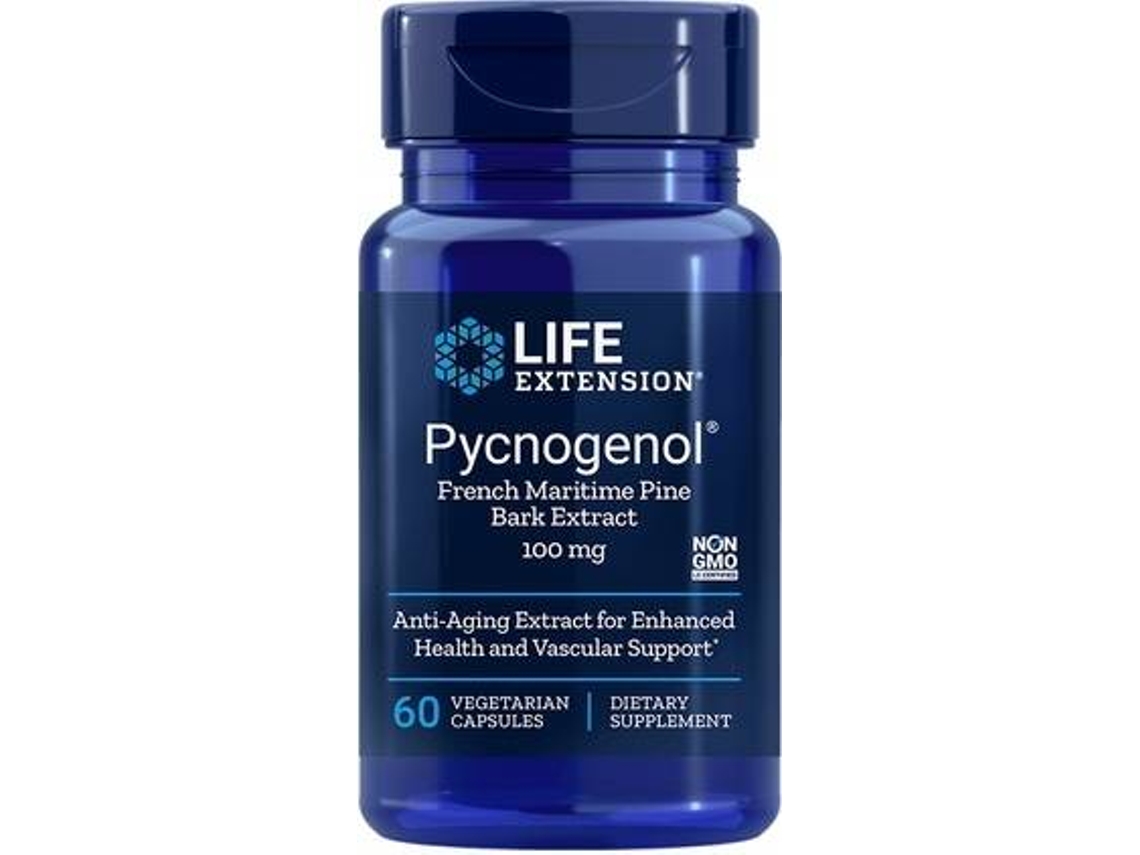 Complemento Alimentar LIFE EXTENSION Extrato De Casca De Pinheiro De Pycnogenol (60 cápsulas vegetais)